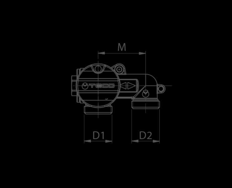 Rubinetto di intercettazione gas da incasso a U K2.1 DN15 TC 3/4 Teco K201BC10100