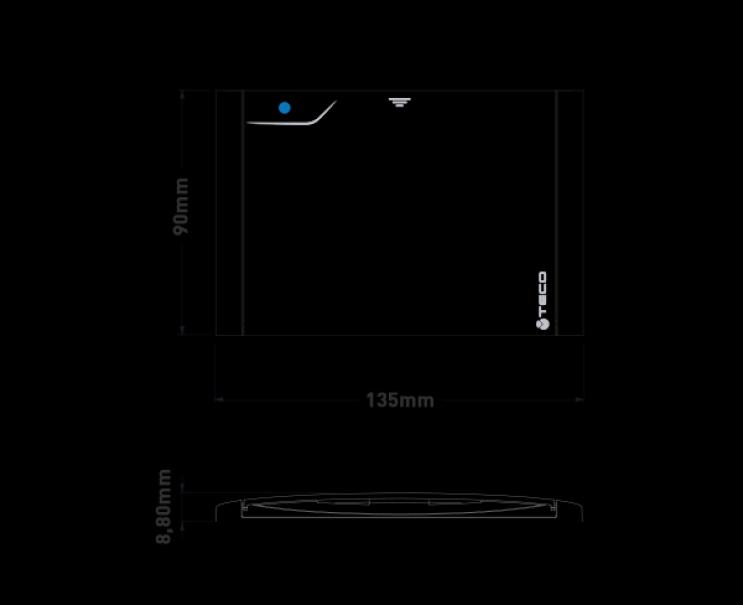 Placca 135X90mm cromo K4 B03 Teco KPLB0301M00