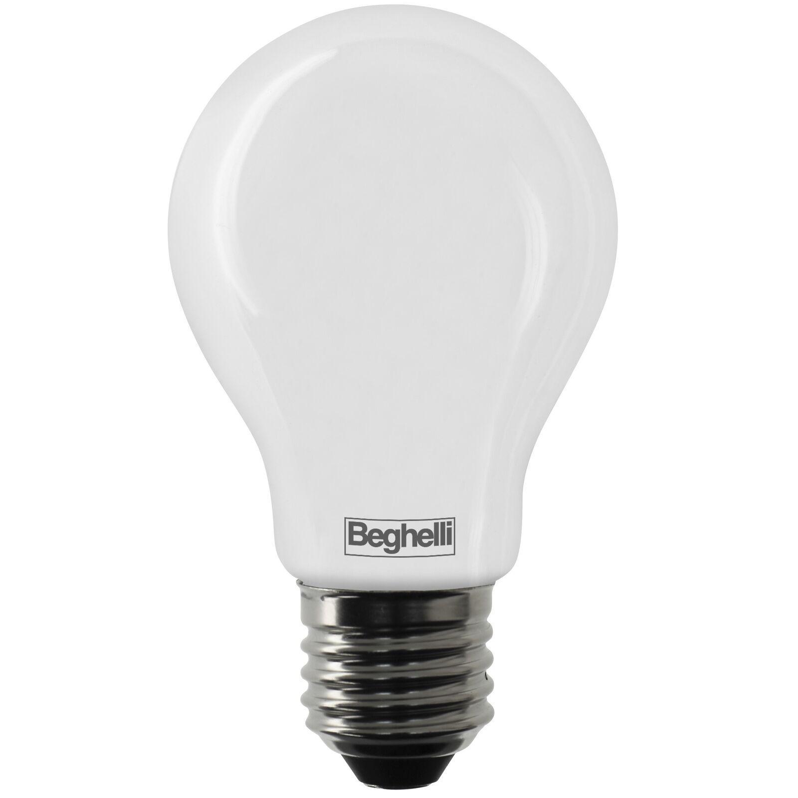 LAMPADINA LED TUTTOVETRO GOCCIA 8W E27 3K BEGHELLI 56523