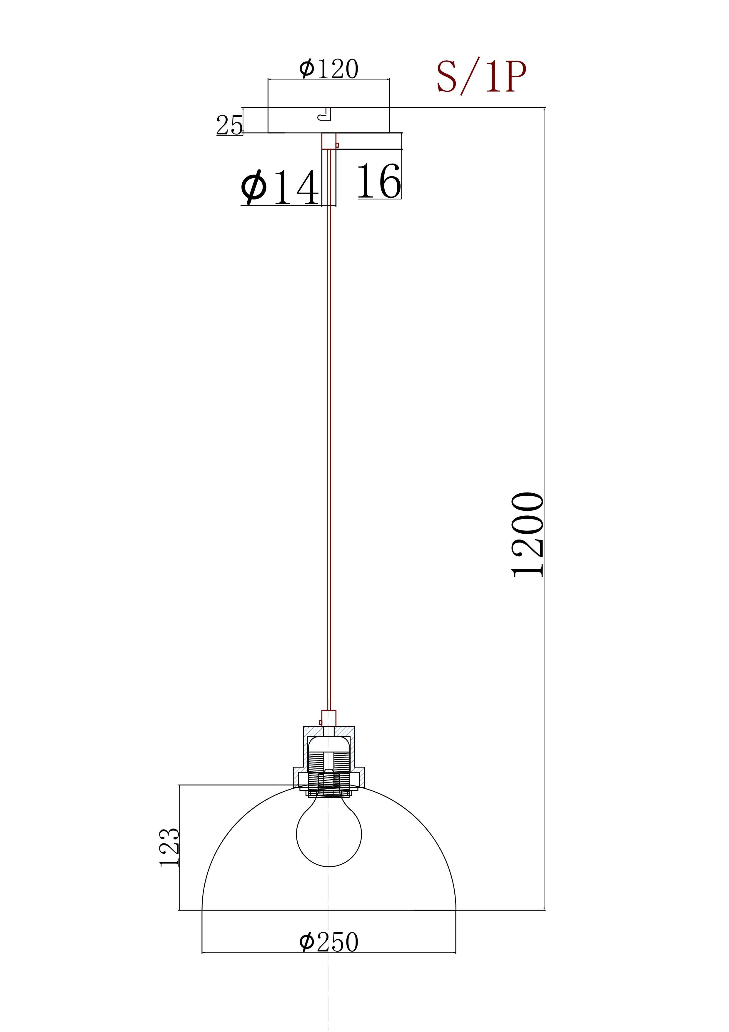 LAMPADA A SOSPENSIONE GLOBO 15562H