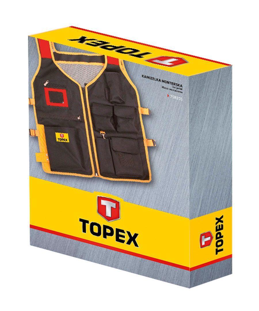 Gilet portautensili con tasche e chiusura a cerniera Topex 79R255