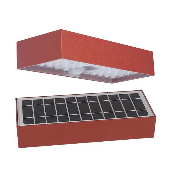 Blocchetto Applique lampada Solare da esterno 800 Lm IP65 Rosso Mattone IO67109