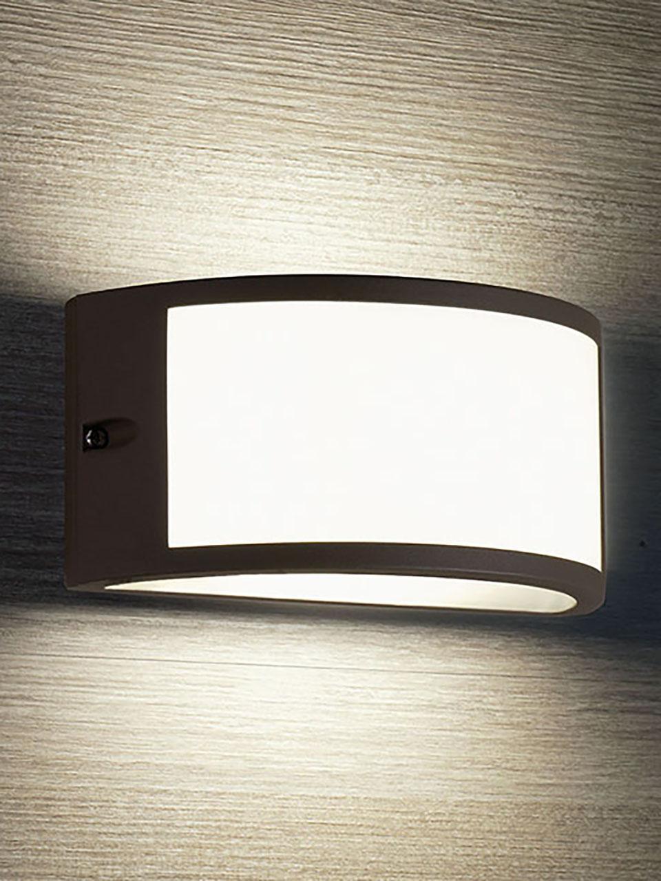 Applique led da esterno 10 watt 4000 gradi kelvin luce naturale Colore caffe Linea Petit Sovil 99473/27