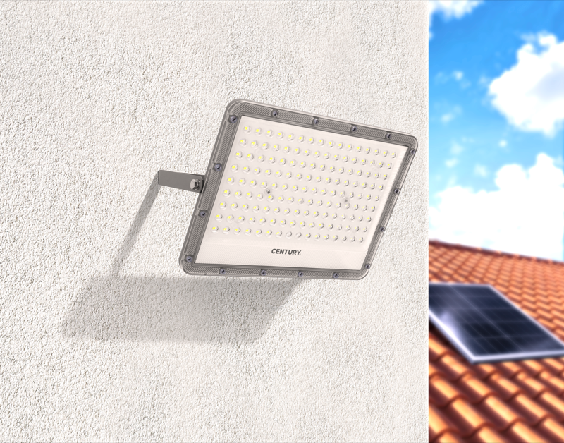 Proiettore LED solare Sirio con pannello fotovoltaico 5watt Century SRSOL-1009040