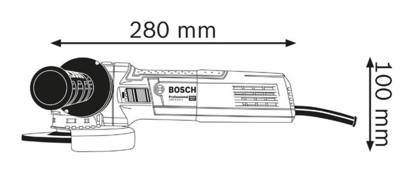 Smerigliatrice angolare a filo 900W Disco 115mm Bosch Professional 06017B1000