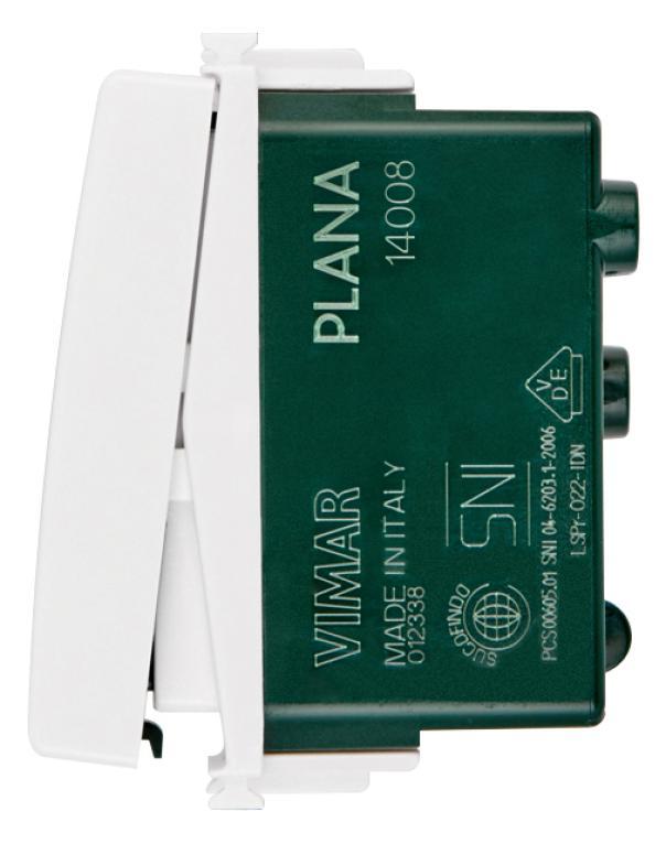 Pulsante 1P NO 10A bianco Vimar Plana 14008