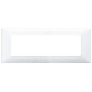 Placca 7 moduli bianco  plana 14657.01