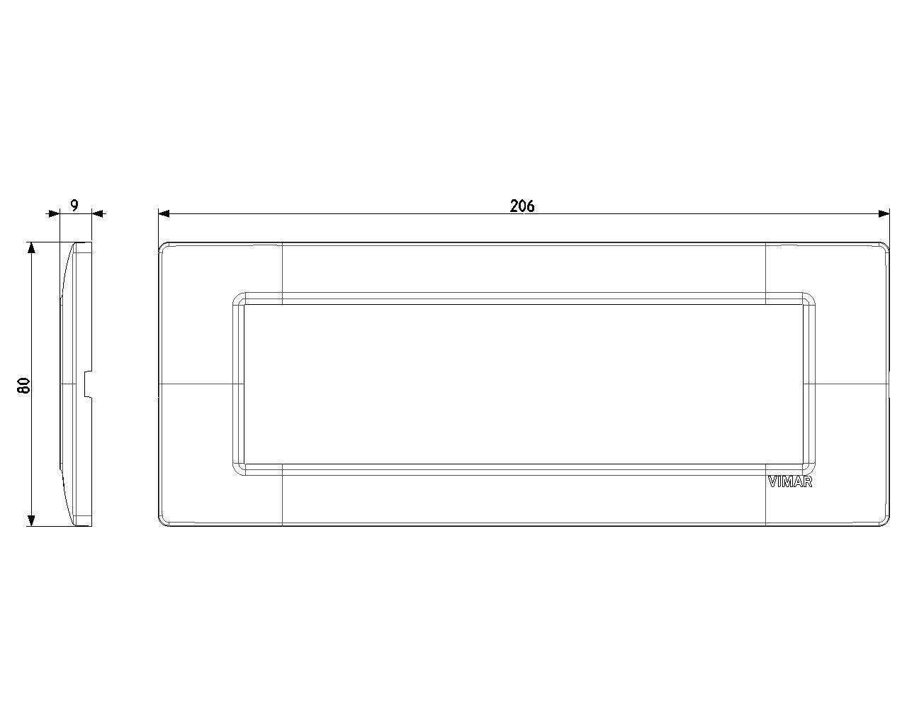 Placca 7 moduli bianco Vimar Plana 14657.01