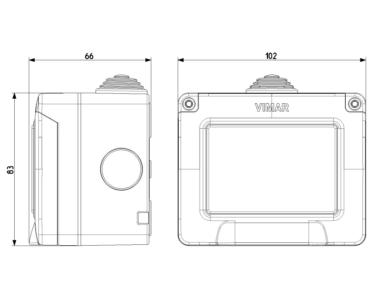 Contenitore IP55 3 moduli Vimar 14903