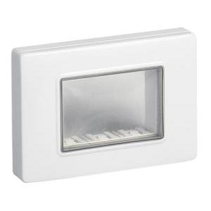 Calotta ip55 3 moduli + viti bianco  14943.01