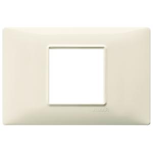 Placca 2 moduli centrali beige  plana 14652.03