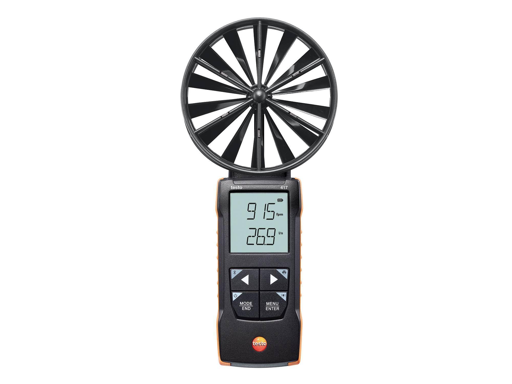 Anemometro a elica da 100 mm con collegamento allu2019app Testo 417 0563 0417