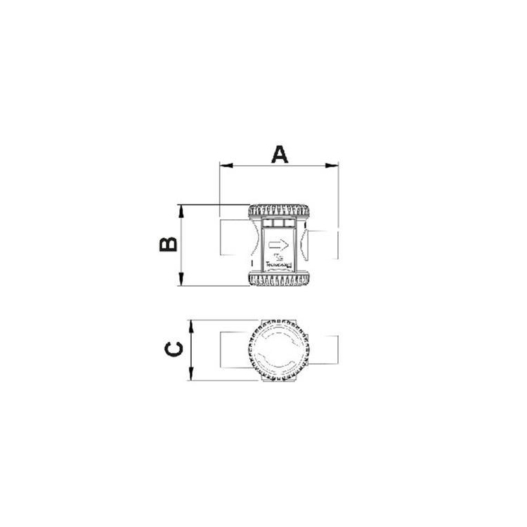 SIPHON STOP sifone a secco orizzontale antiodore trasparente ispezionabile u00d8 32 Tecnosystemi SCD300006