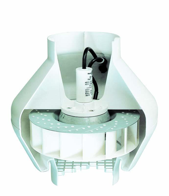 Aspiratore centrifugo assiale in resina autoestinguente CA 250 V0 E Vortice 0000016039