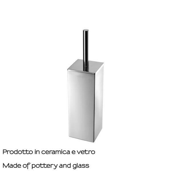 Scopino WC da terra acciaio inox lucido Nemesia Gedy NE33