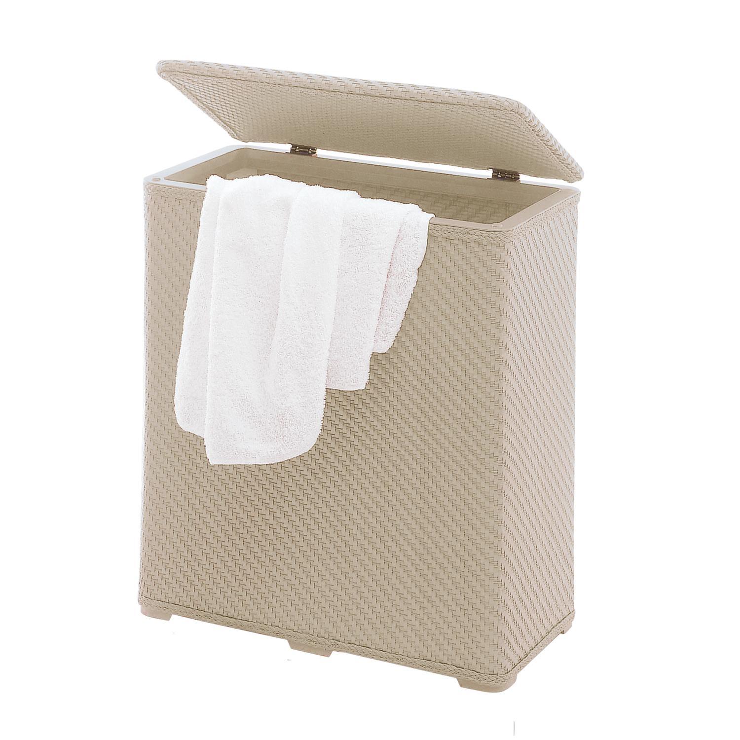 Portabiancheria bagno con coperchio 70 litri Beige Ambrogio Gedy 2038