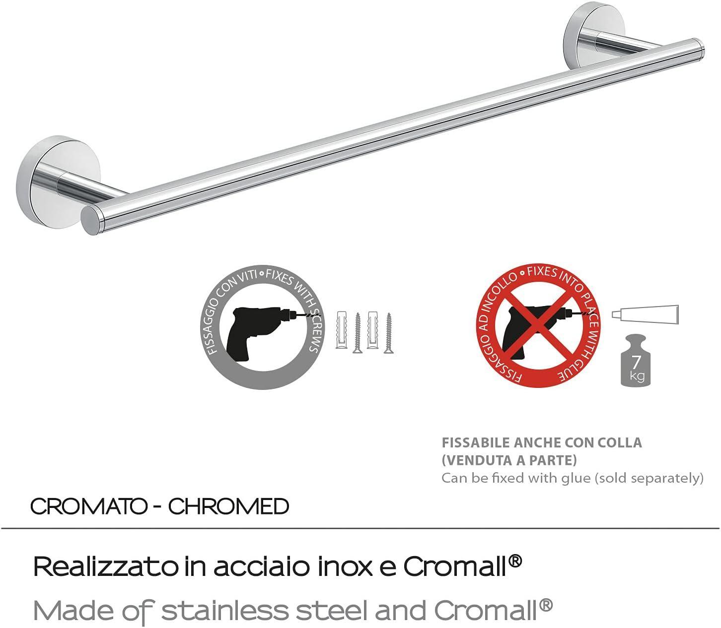 Eros portasciugamani porta salviette 45 cm da parete cromato Gedy 000023211345200