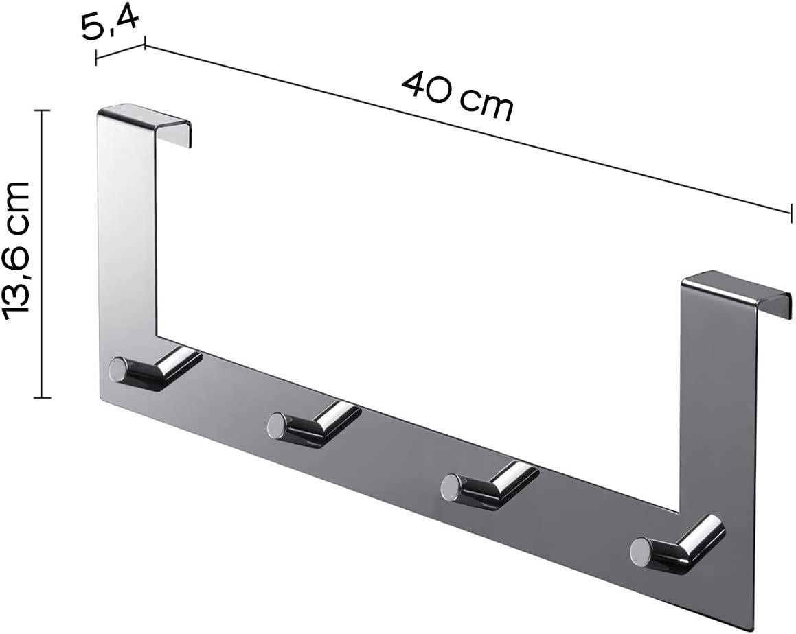 Appendiabiti da porta o mobiletto multiplo cromato Gedy 000021241300100