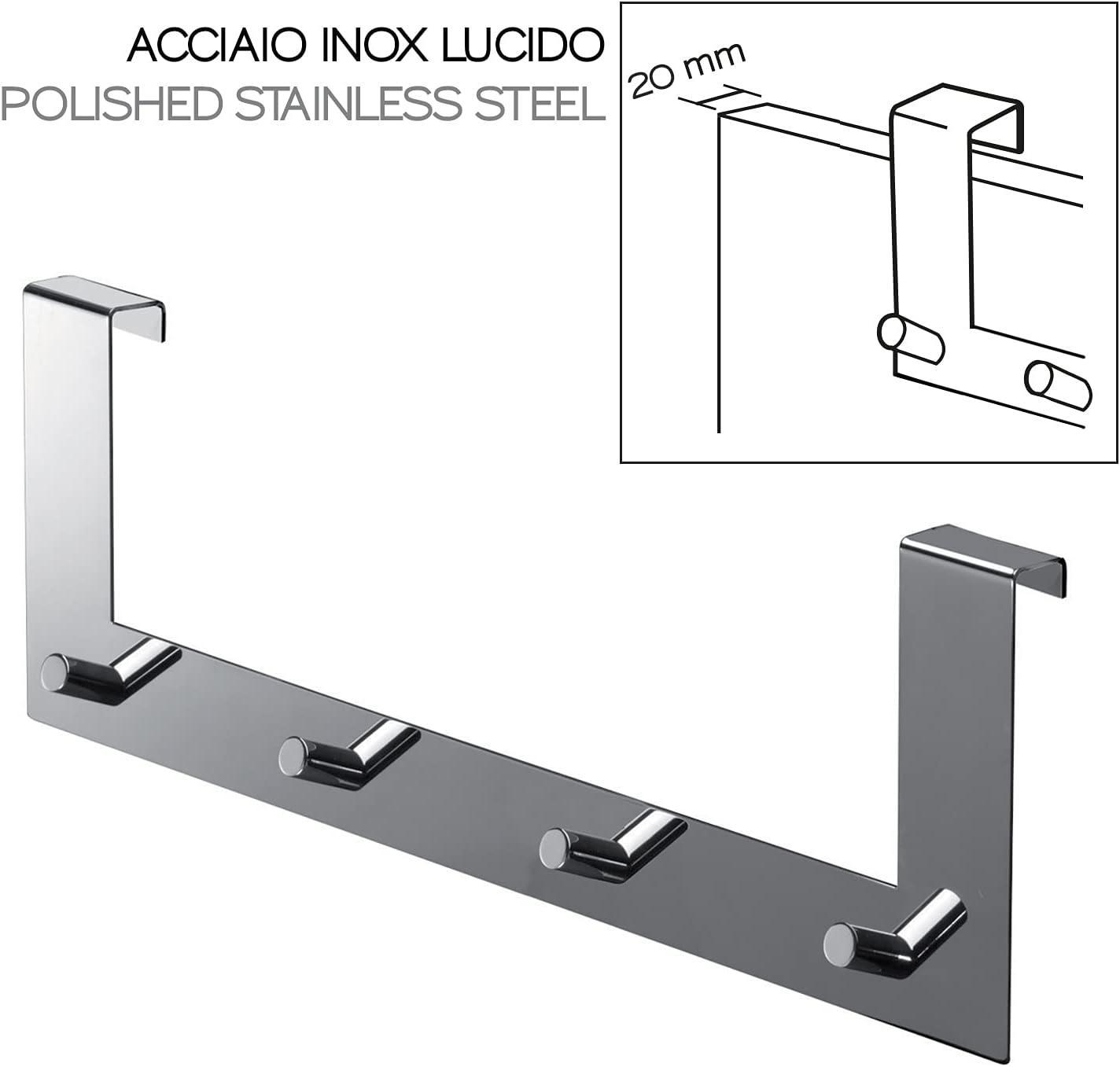 Appendiabiti da porta o mobiletto multiplo cromato Gedy 000021241300100