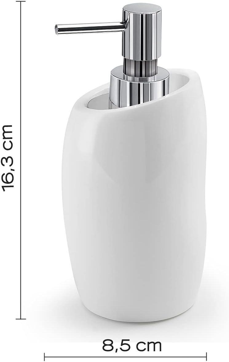 Iside dispenser dosa sapone bagno da appoggio bianco Gedy 000018810200000