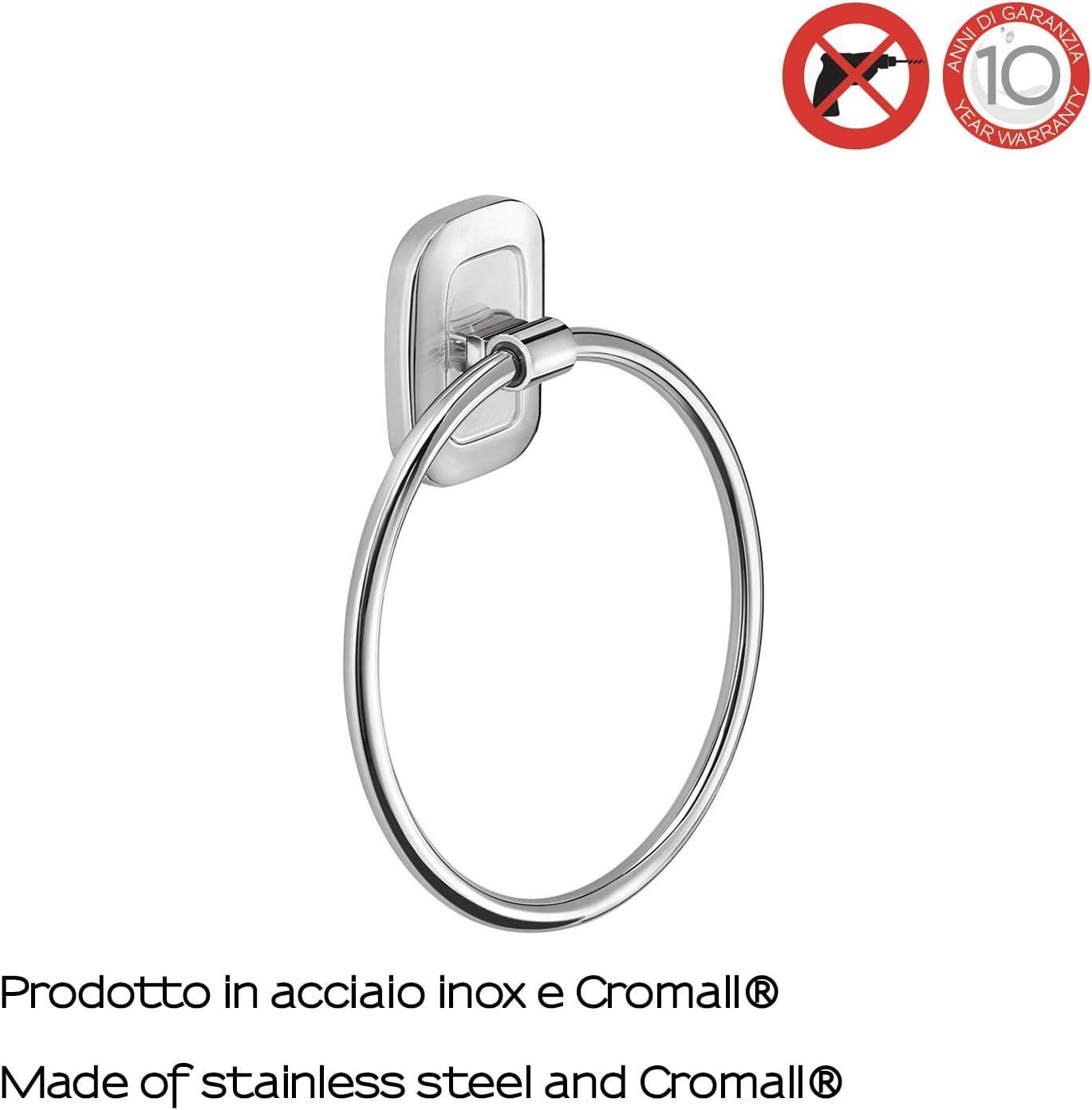 Everest porta salviette asciugamano da bagno ad anello cromato Gedy 0000EV701300100