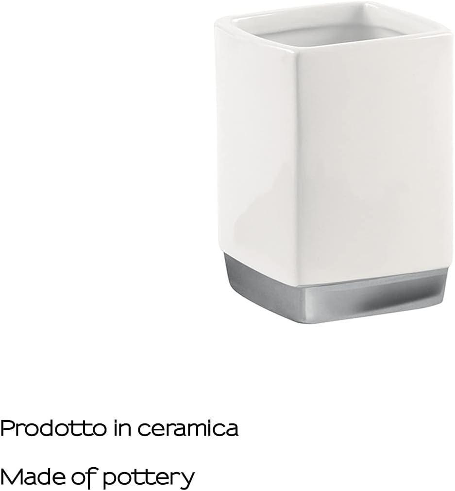 Lucy portaspazzolini da appoggio in ceramica bianco Gedy 0000LY980200000