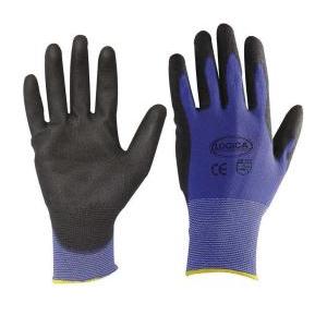 Guanti da lavoro tg. 9 in nylon finezza blu e nero  tecnolight-09