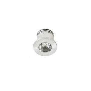 Faretto led da incasso 1w ip20 4000k tondo luce naturale alluminio  10292/n