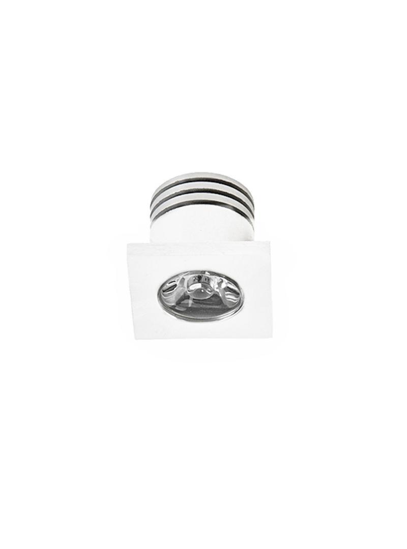 Faretto LED da incasso 1W IP20 4000K quadrato luce naturale Stone 10295/N