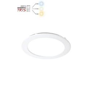 Lampada led da incasso 10w ip20 flat cambiatono  7001 bnc/c.b.