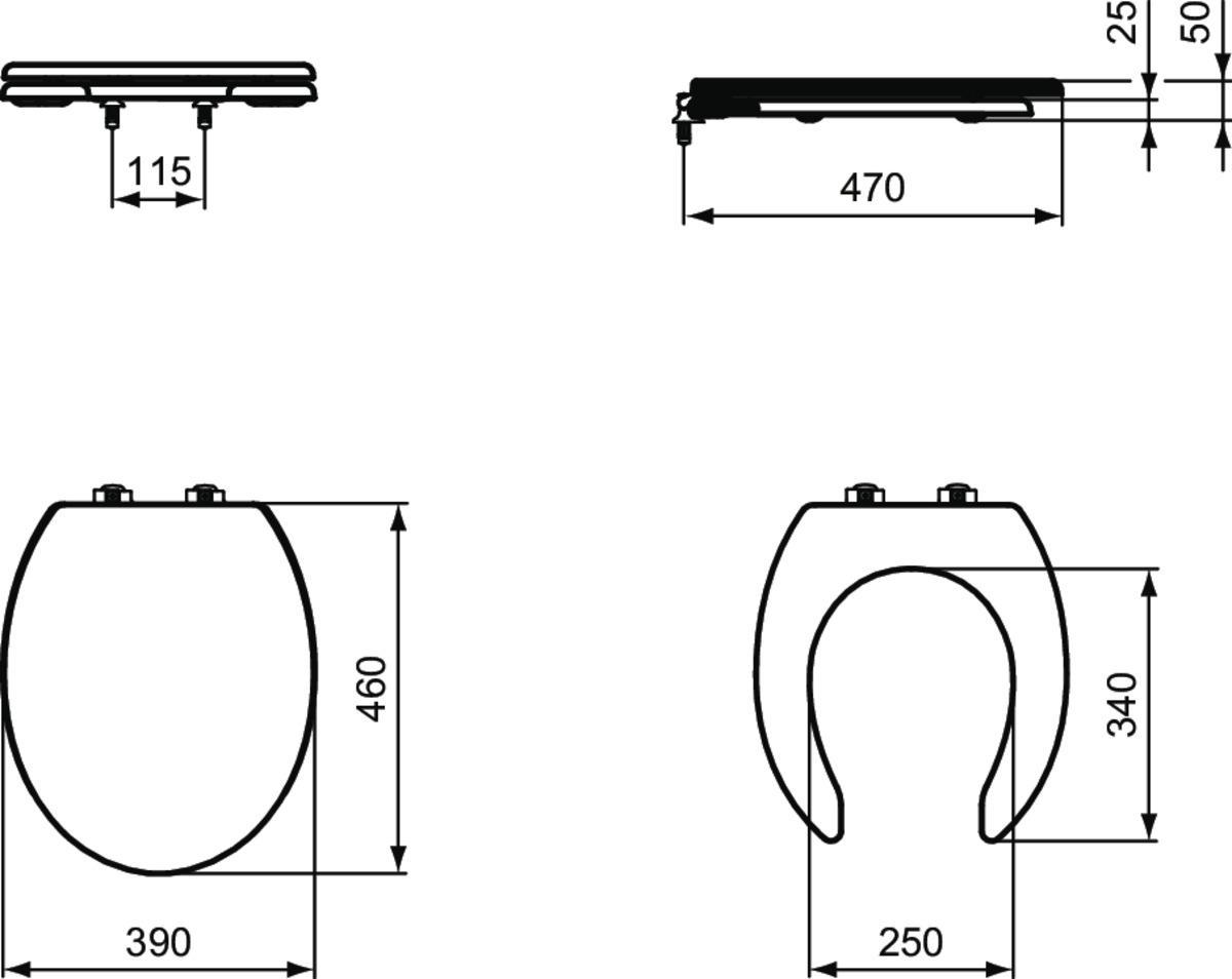 Sedile copri WC in legno plastificato completo bianco Ideal Standard J498601