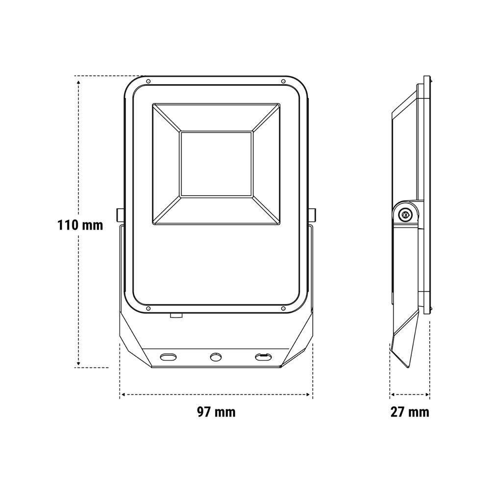 Proiettore da esterno FL LED 10W BIANCO IP66 4000K Beghelli 86149