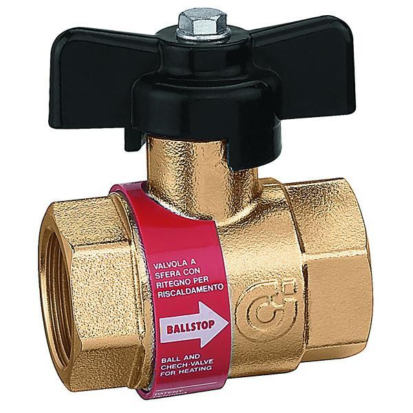 Valvola a sfera 3/4 con ritegno incorporato Caleffi 327500