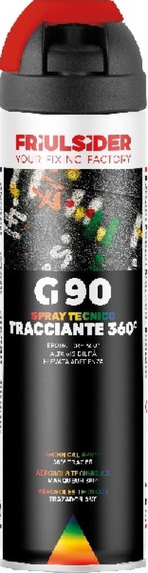 MARKER SPRAY Tracciante 360 gradi FLUO ROSSO 500ml Friulsider G9003