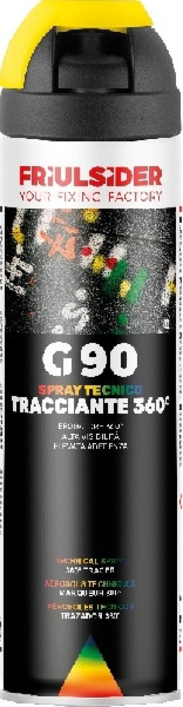 MARKER SPRAY Tracciante 360 gradi FLUO GIALLO 500ml Friulsider G9005