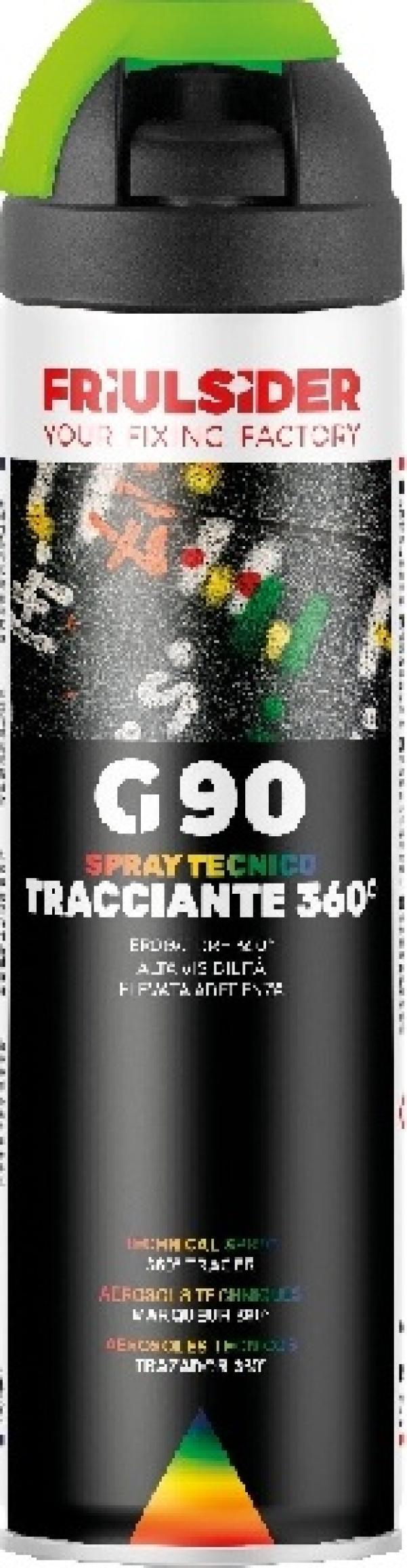 MARKER SPRAY Tracciante 360 gradi FLUO VERDE 500ml Friulsider G9006