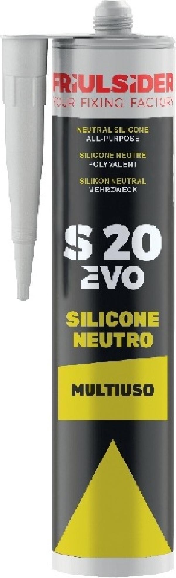 Silicone neutro trasparente S20 EVO Multiuso Friulsider S2000E