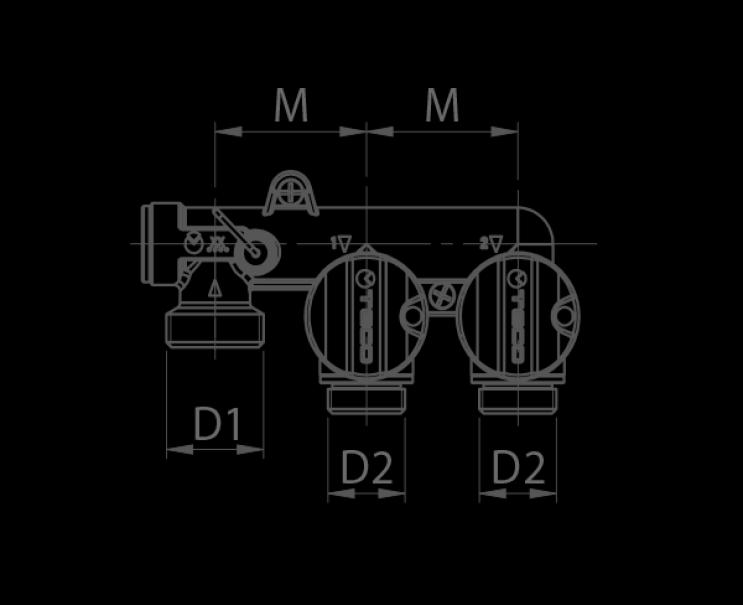 Collettore gas multi-intercettazione 2 vie K2.2 Teco K202CC10100