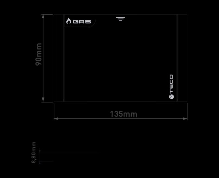 Placca 135X90mm Cromo K2 B01 Teco KPLB0101M00