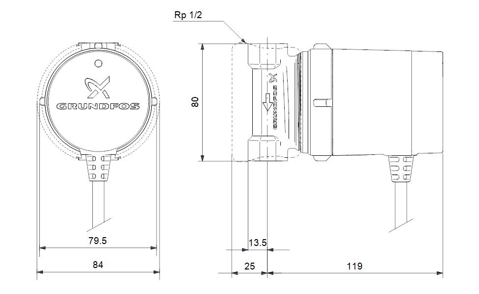 Pompa di ricircolo acqua calda COMFORT 15-14 B PM Grundfos 97916771