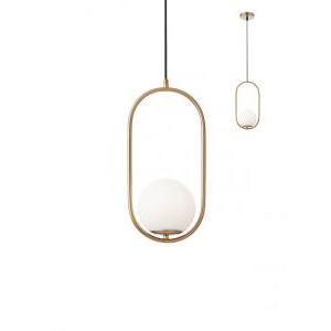 Lampadario a sospensione 1 luce colore oro opaco nina redo 012624