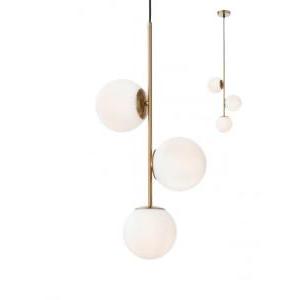 Lampadario a sospensione 3 luci colore oro opaco nina redo 012627