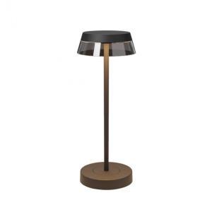 Lampada led ricaricabile da tavolo per esterni ip65 corten iluna redo 90308