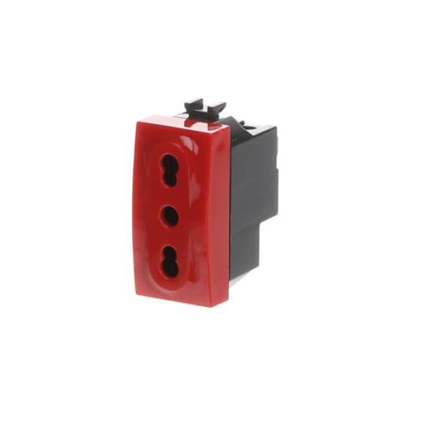 Presa bivalente rossa 2P+T 10/16 A Abb Chiara 2CSK1104CH