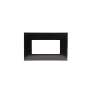 Placca 4 moduli metal black satinato  chiara 2csk0418ch