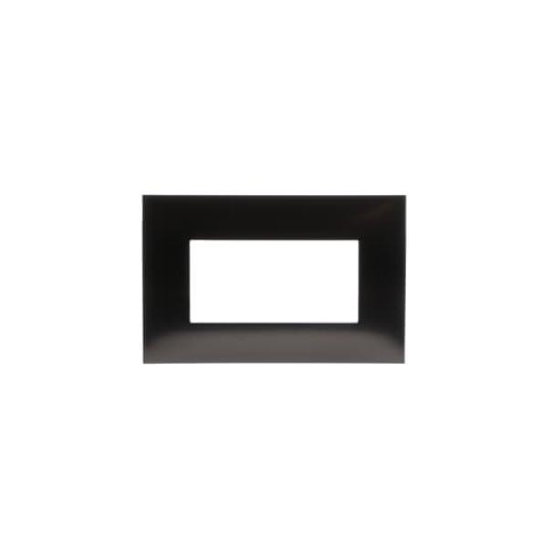 Placca 4 moduli metal black satinato Abb Chiara 2CSK0418CH