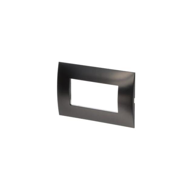 Placca 4 moduli metal black satinato Abb Chiara 2CSK0418CH