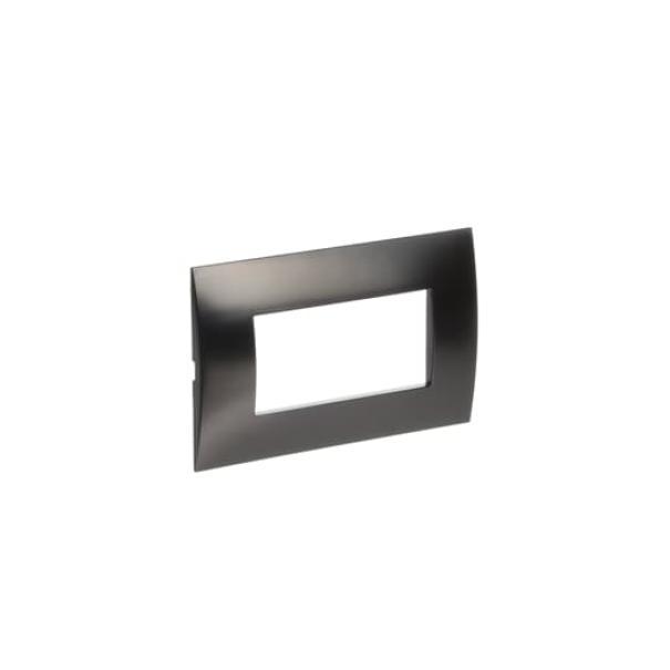 Placca 4 moduli metal black satinato Abb Chiara 2CSK0418CH