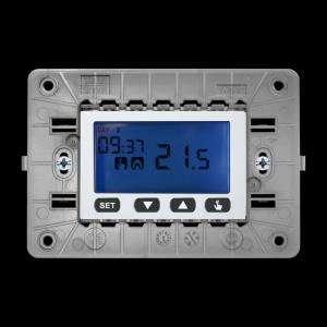 Cronotermostato settimanale a batterie lcd 3 moduli bianco nea  10633.b