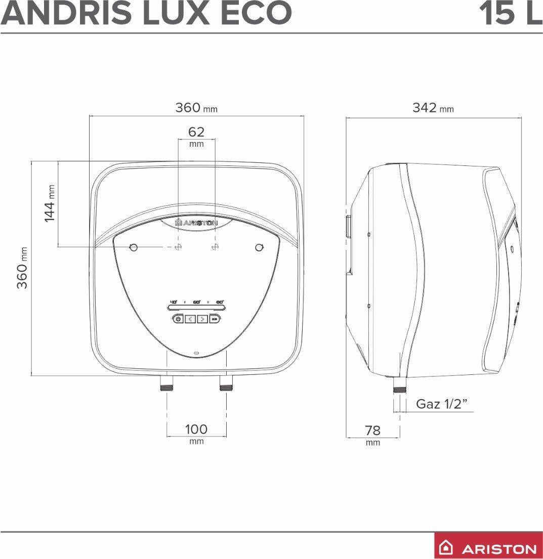 Scaldacqua elettrico 15 litri Andris Lux ECO EU 15/5 Ariston 3100349